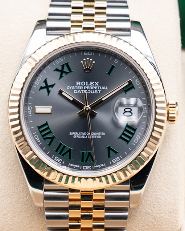 2017 Rolex Datejust "Wimbledon" 41MM Slate Dial Two-Tone Jubilee Bracelet (126333)