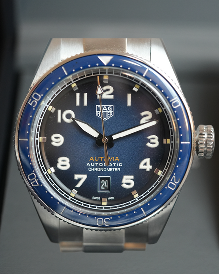 2023 Tag Heuer Autavia 42MM Blue Dial Steel Bracelet (WBE5116.EB0173)