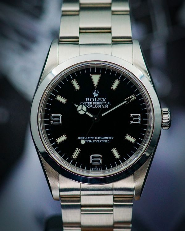 No Reserve - Rolex Explorer 36MM Black Dial Oyster Bracelet (14270)