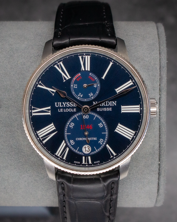 2021 Ulysse Nardin Marine Torpilleur 42MM Blue Dial Leather Strap (1183-310/43)