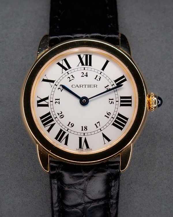 2017 Cartier Ronde De Cartier 29.5MM Quartz Silver Dial Leahter Strap (W6700355)