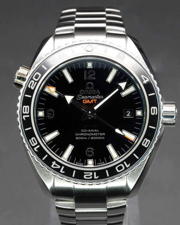 2025 Omega Seamaster Planet Ocean 600M GMT 43.5MM Black Dial Steel Bracelet (232.30.44.22.01.001)
