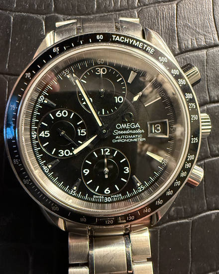 Omega Speedmaster Date 40MM Black Dial Steel Bracelet (3210.50.00)