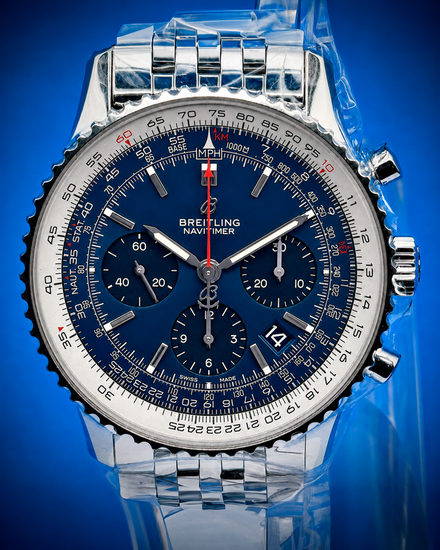 2026 Breitling Navitimer 1 B01 Chronograph 43MM Blue Dial Steel Bracelet (AB0121211C1A1)