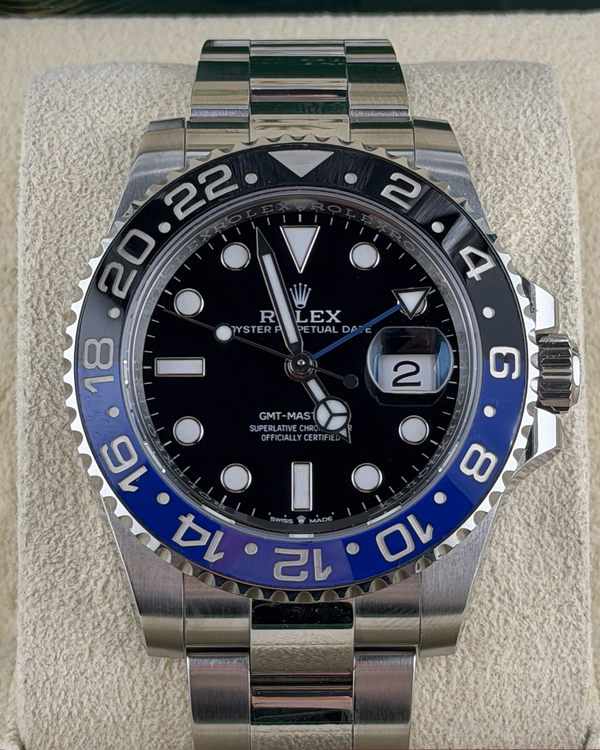2024 Rolex GMT-Master II "Batman" 40MM Black Dial Oyster Bracelet (126710BLNR)