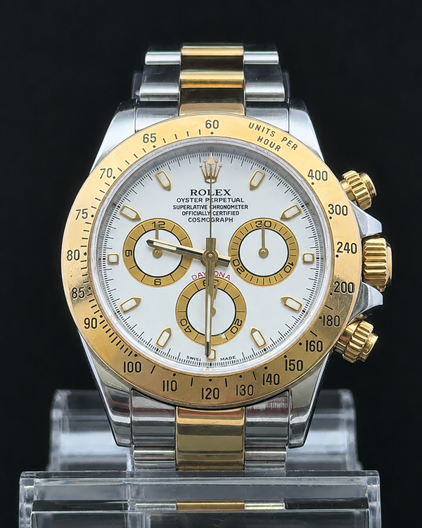 Rolex Cosmograph Daytona 40MM White Dial Two-Tone Oyster Bracelet (116523)
