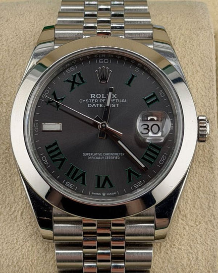 2018 Rolex Datejust "Wimbledon" 41MM Slate Dial Jubilee Bracelet (126300)