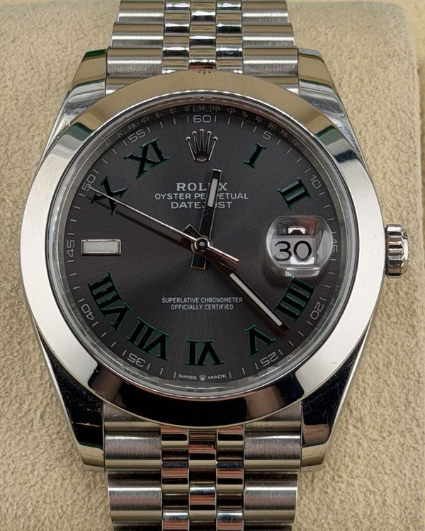 2018 Rolex Datejust "Wimbledon" 41MM Slate Dial Jubilee Bracelet (126300)