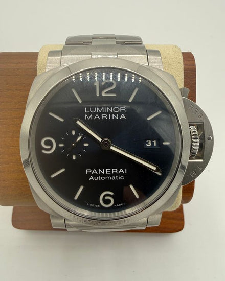 Panerai Luminor Marina "Specchio Blu" 44MM Blue Dial Steel Bracelet (PAM01316)
