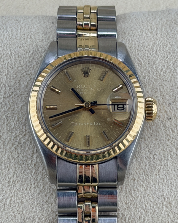 Rolex Lady-Datejust 26MM Champagne Dial Two-Tone Jubilee Bracelet (6917)