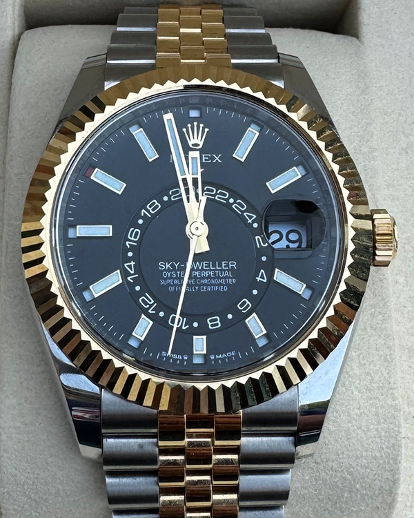 2025 Rolex Sky-Dweller 42MM Black Dial Two-Tone Jubilee Bracelet (336933)