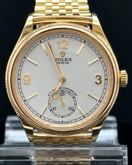 2026 Rolex 1908 39MM White Dial Yellow Gold Settimo Bracelet (52508)