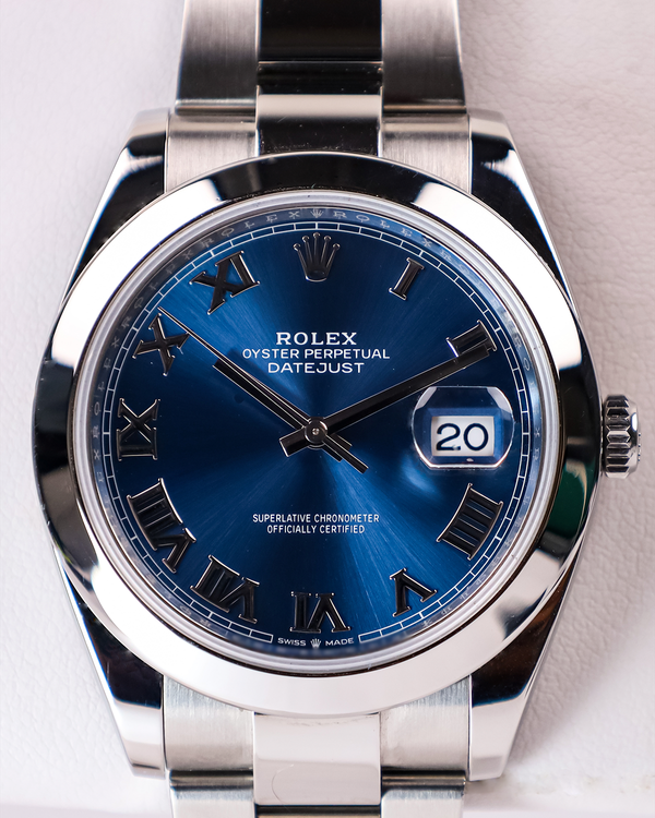 2023 Rolex Datejust 41MM Blue Dial Oyster Bracelet (126300)