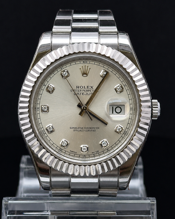 2017 Rolex Datejust II 41MM Silver Dial Oyster Bracelet (116334)