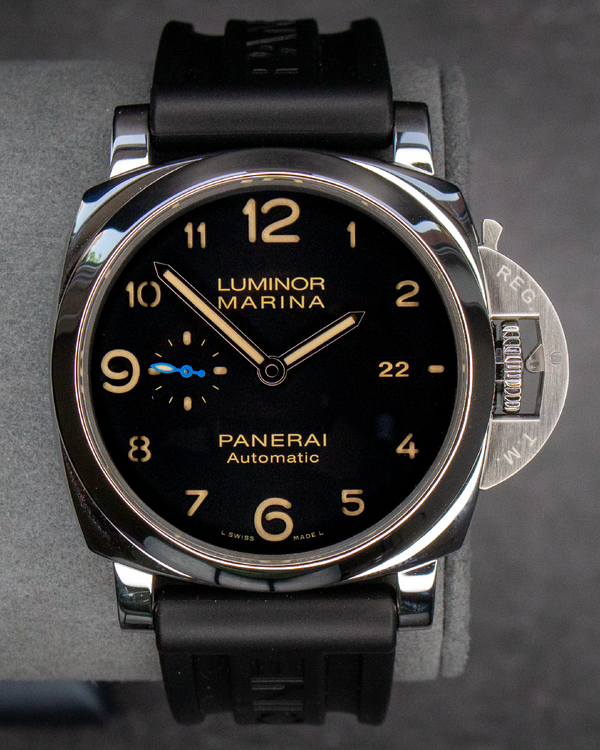 2018 Panerai Luminor Marina 1950 3 Days 44MM Black Dial Rubber Strap (PAM01359)