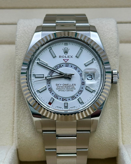 2019 Rolex Sky-Dweller 42MM White Dial Oyster Bracelet (326934)