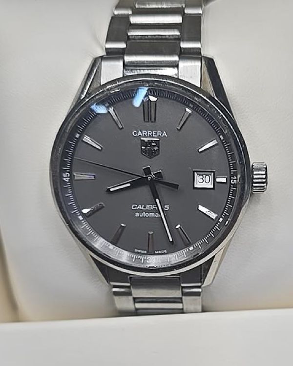 TAG Heuer Carrera Calibre 5 39MM Grey Dial Steel Bracelet (WAR211A.BA0782)