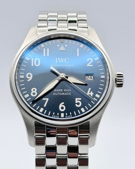 2021 IWC Schaffhausen Pilot Mark XVIII "Le Petit Prince" 40MM Blue Dial Steel Bracelet (IW327016)