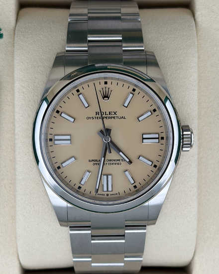 2026 Rolex Oyster Perpetual 41MM Beige Dial Oyster Bracelet (134300)