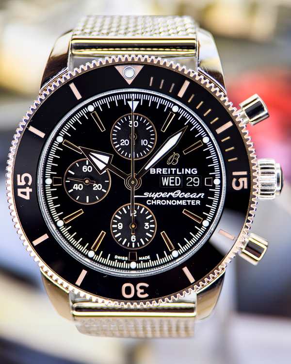 2026 Breitling Superocean Heritage Chronograph 44MM Black Dial Steel Bracelet (U13313121B1A1)