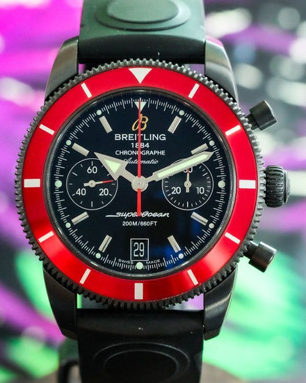 Breitling Superocean Heritage Chronograph L.E. 44MM Black Dial Rubber Strap (M23370)