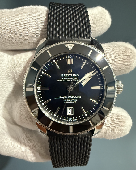 2023 Breitling Superocean Heritage II 46MM Black Dial Rubber Strap (AB2020121B1S1)