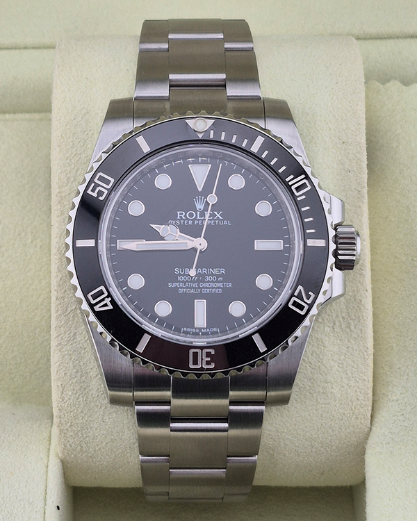 No Reserve - 2012 Rolex Submariner No-Date 40MM Black Dial Oyster Bracelet (114060)