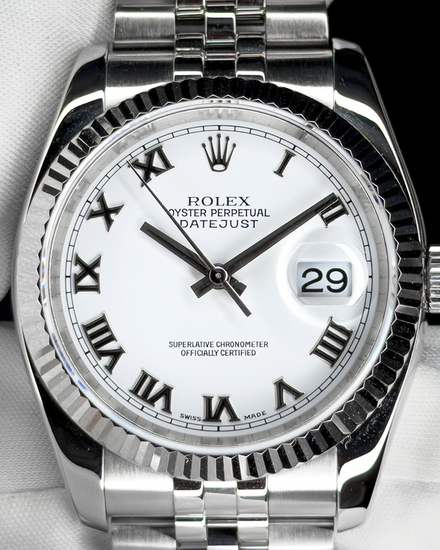 (D Serial) Rolex Datejust 36MM White Dial Super Jubilee Bracelet (116234)