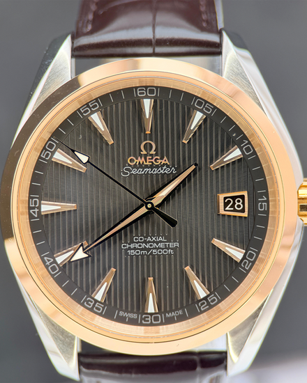 2014 Omega Seamaster Aqua Terra 150M 41.5MM Grey Dial Leather Strap (231.23.42.21.06.001)