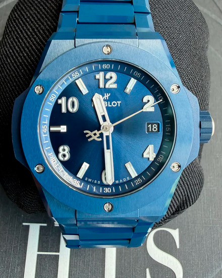 No Reserve - 2025 Hublot Big Bang 38MM Blue Dial Ceramic Brecelet (457.EX.7170.EX)