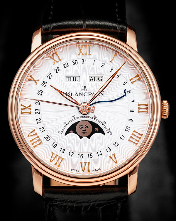 2020 Blancpain Villeret Quantième Complet Demi-Savonnette 40MM Silver Dial Leather Strap (6664 3642 55B)