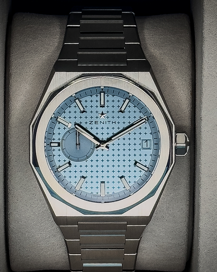 No Reserve - 2026 Zenith Defy Skyline 41MM Ice Blue Dial Steel Bracelet (03.9300.3620/15.I001)