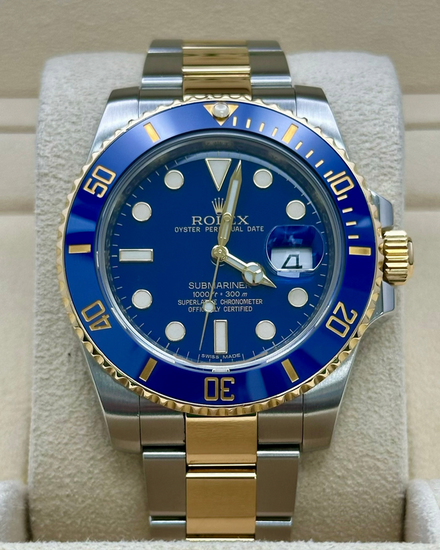 2013 Rolex Submariner Date "Bluesy" 40MM Blue Dial Two-Tone Oyster Bracelet (116613LB)