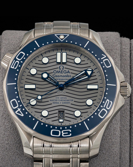 2022 Omega Seamaster Diver 300M 42MM Grey Dial Steel Bracelet (210.30.42.20.06.001)