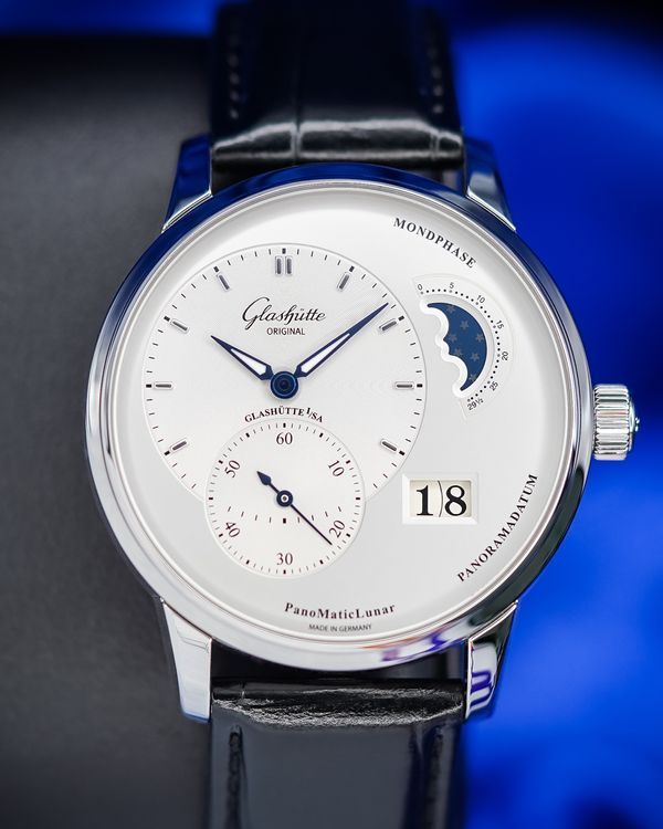 2025 Glashütte Original PanoMaticLunar 40MM Silver Dial Leather Strap (1-90-02-42-32-05)