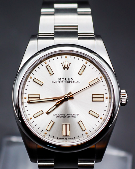 2022 Rolex Oyster Perpetual 41MM Silver Dial Oyster Bracelet (124300)