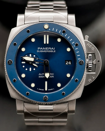 2022 Panerai Submersible 42MM Blue Dial Steel Bracelet (PAM01068)