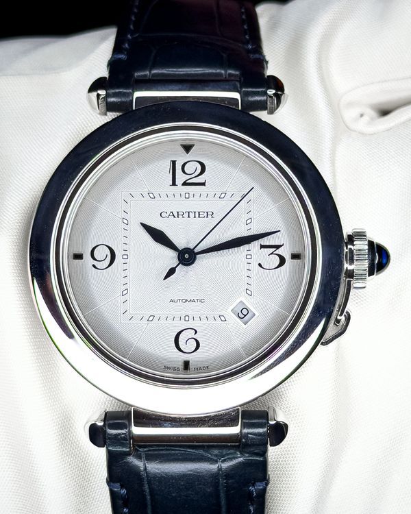 2021 Cartier Pasha De Cartier 41MM Silver Dial Leather Strap (WSPA0010)