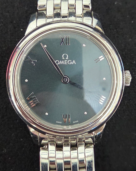 2025 Omega De Ville Prestige 27.5MM Quartz Green Dial Steel Bracelet (434.10.28.60.10.001)
