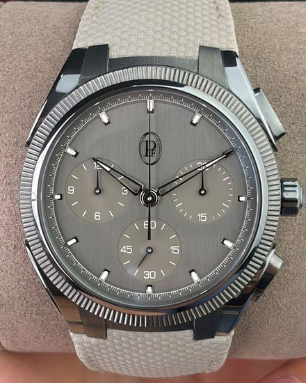 2025 Parmigiani Fleurier Tonda PF Sport Chronograph 42MM Grey Dial Textile Strap (PFC931-1020021-400182)