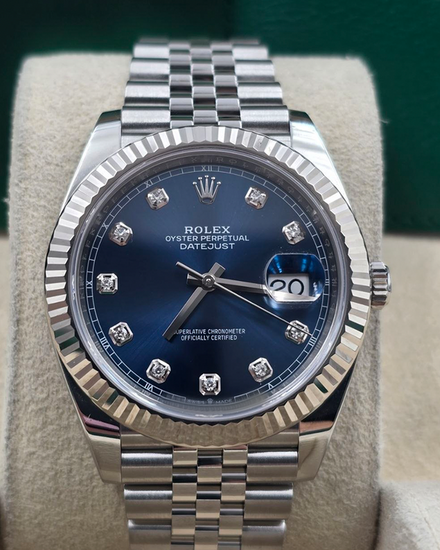 2019 Rolex Datejust 41MM Blue Diamond Dial Jubilee Bracelet (126334)