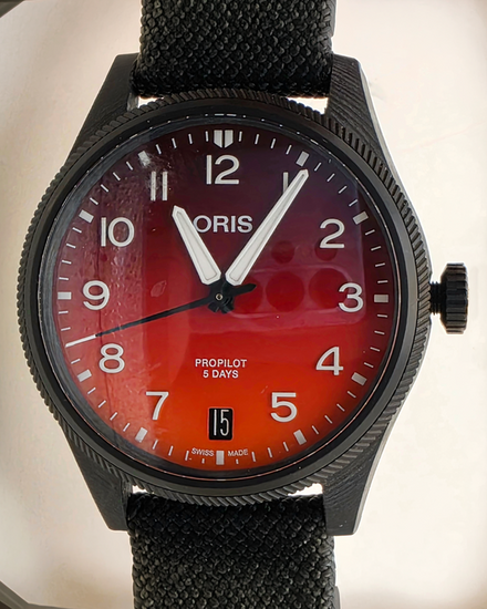Oris ProPilot "Coulson" L.E. 41MM Orange Dial Textile Strap (01 400 7784 8786-Set)