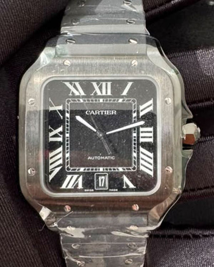 2026 Cartier Santos De Cartier 39.8MM Black Dial Rubber Strap (WSSA0039)