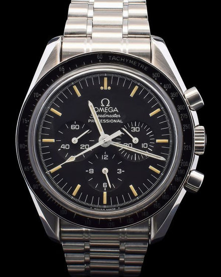 Omega Speedmaster Professional Moonwatch 42MM Black Dial Steel Bracelet (145.022)