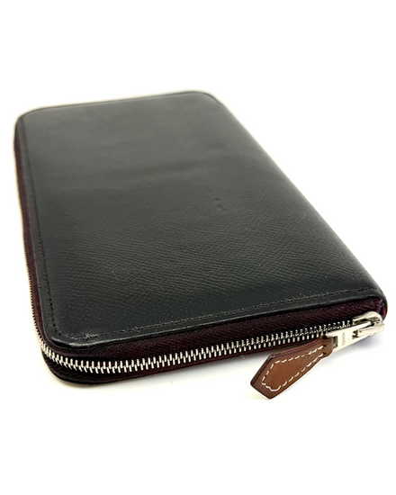 Hermès Azap Silk Classique Long Wallet 7.9 x 4.1 x 0.8IN Black Epsom Leather Silver-Tone Hardware (H085198CKAA)