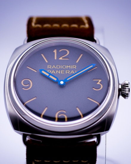 No Reserve - Panerai Radiomir Tre Giorni 45MM Black Dial Leather Strap (PAM01334)