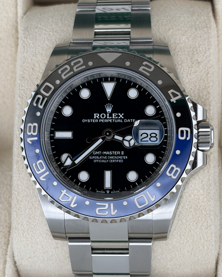 2024 Rolex GMT-Master II "Batman" 40MM Black Dial Oyster Bracelet (126710BLNR)