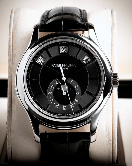 2014 Patek Philippe Annual Calendar 40MM Black Dial Leather Strap (5205G-010)