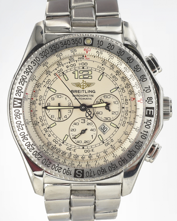Breitling B-2 44MM White Dial Steel Bracelet (A42362)