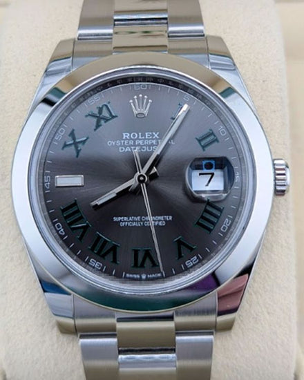 2021 Rolex Datejust "Wimbledon" 41MM Slate Dial Oyster Bracelet (126300)